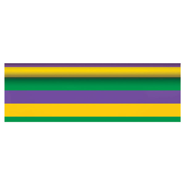 Plastic Tablecover Roll Purple Gold Green 100'