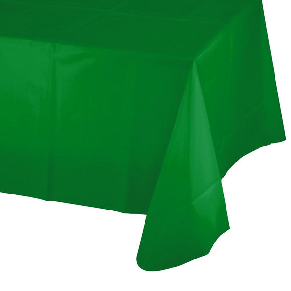 Plastic Table Cover - Festive Green 54" x 108"
