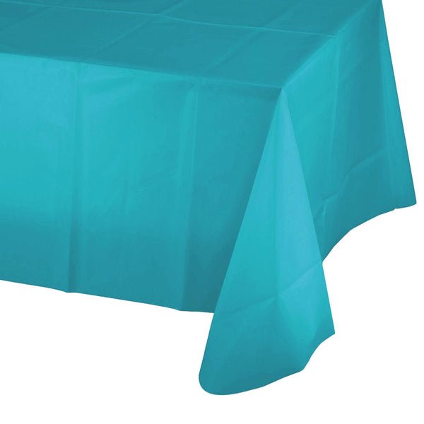 Plastic Table Cover - Caribbean Blue 54" x 108"
