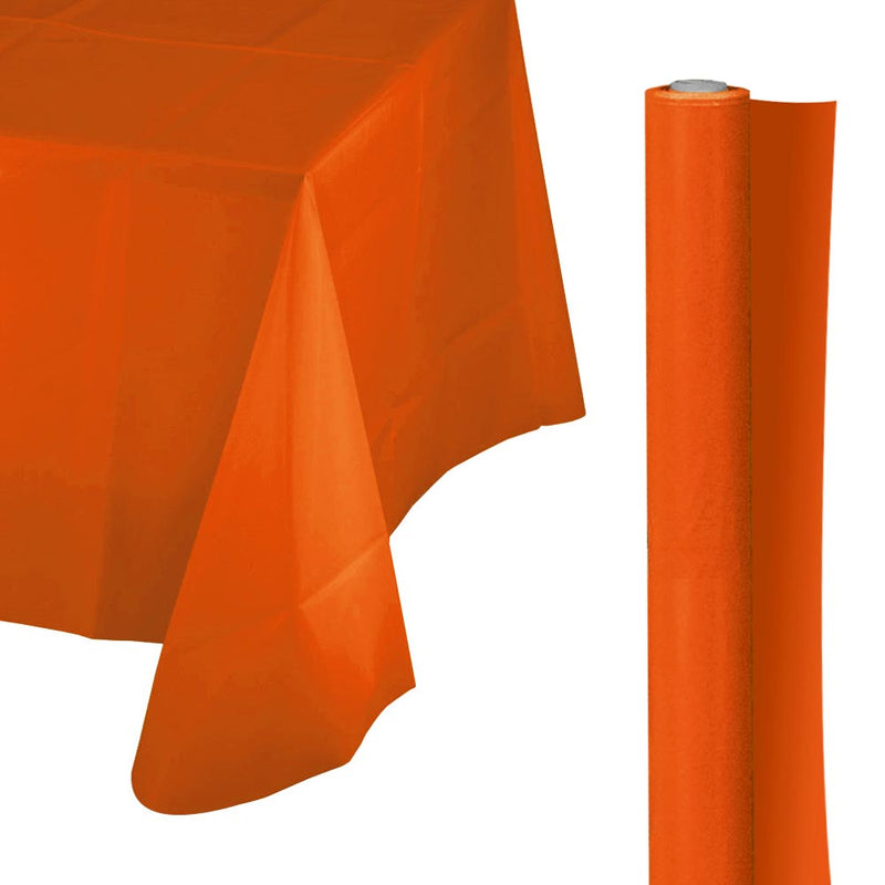 Plastic Table Cover Roll 40" x 100' Orange