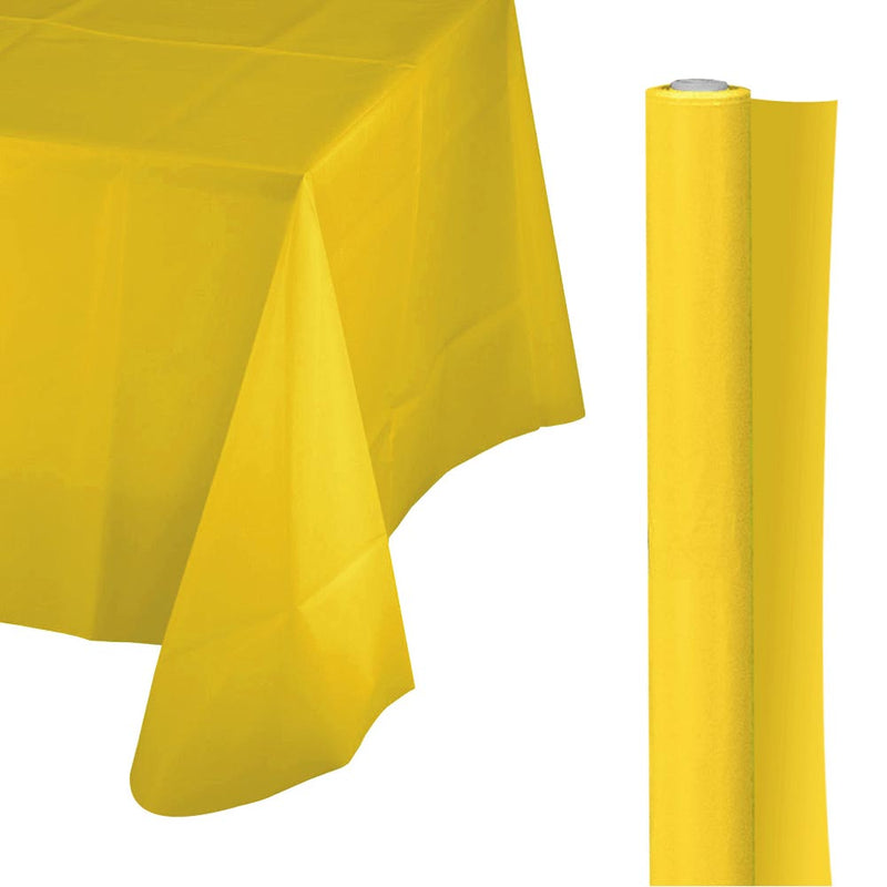 Plastic Table Cover Roll 40" x 100' Yellow