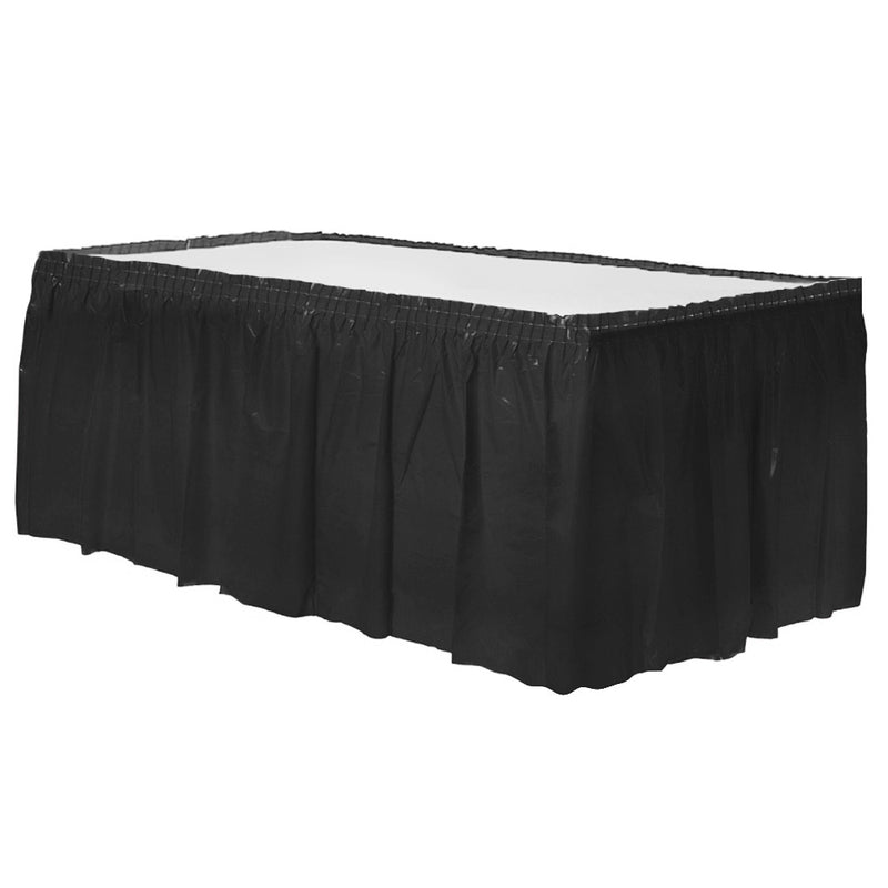 Plastic Table Skirt 29" x 14' Black