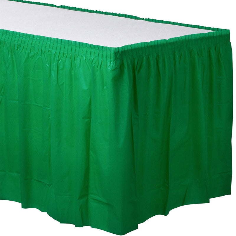 Plastic Table Skirt 21' x 29" Green