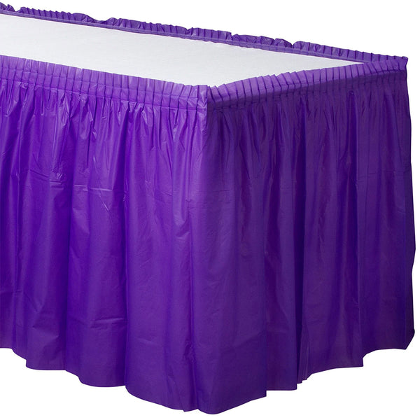 Plastic Table Skirt 21' x 29" Purple