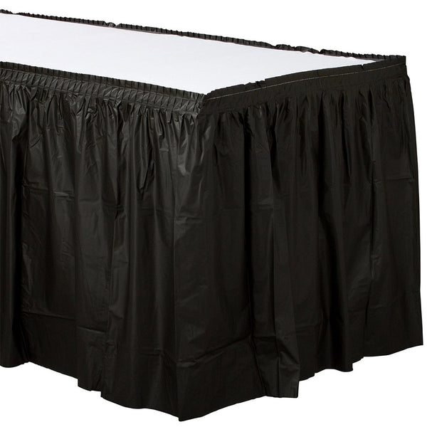Plastic Table Skirt 21' x 29" Black