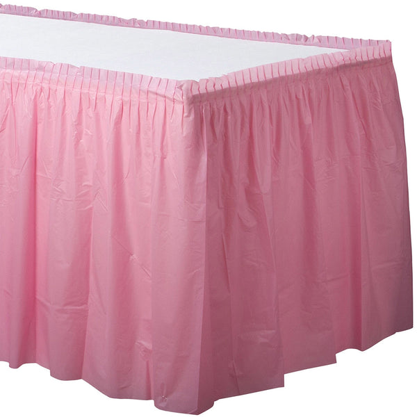 Plastic Table Skirt 21' x 29" Pink