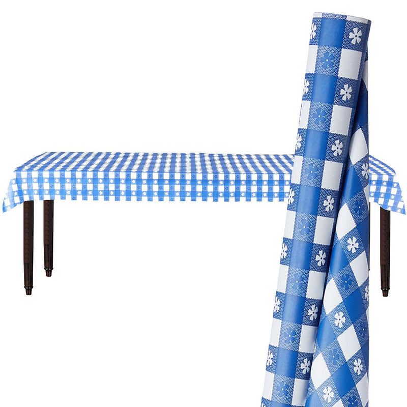 Tablecover Roll - Blue Gingham 40" x 100'