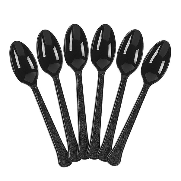 Plastic Spoons - Black (20 PACK)