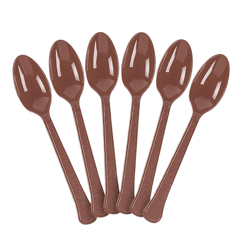 Plastic Spoons - Brown
