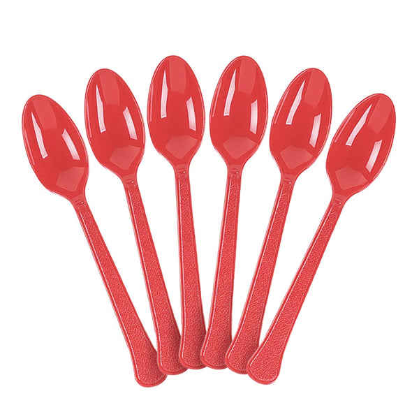 Plastic Spoons - Red (20 PACK)