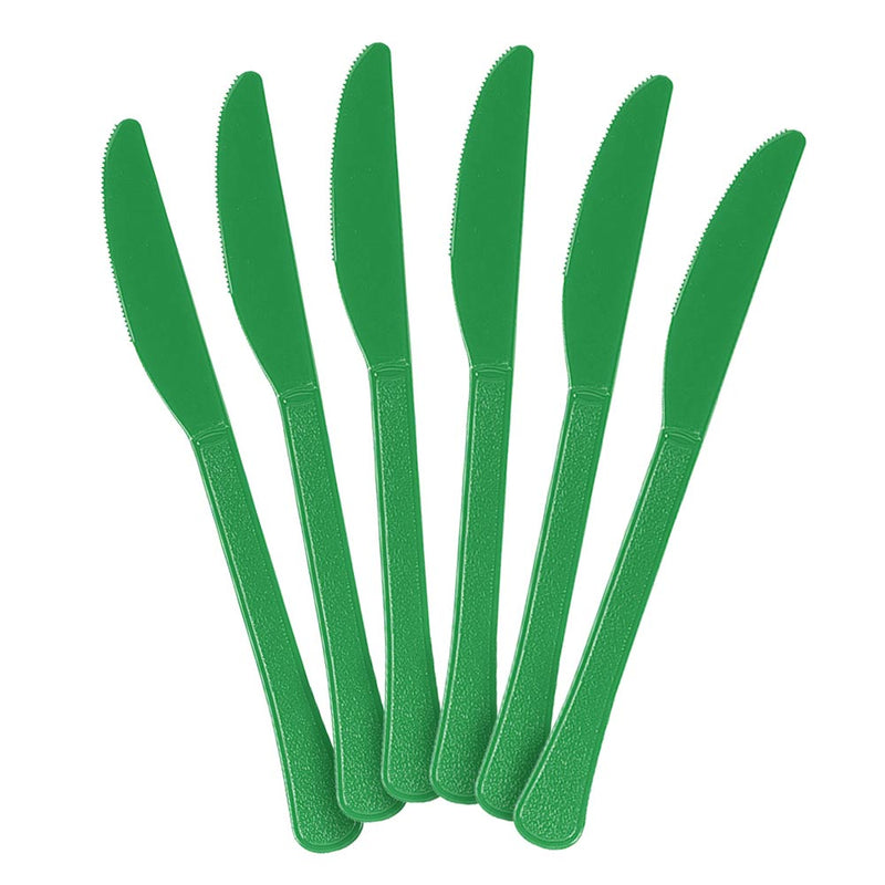 Plastic Knives - Festive Green (20 PACK)