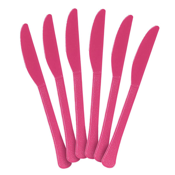 Plastic Knives - Bright Pink (20 PACK)