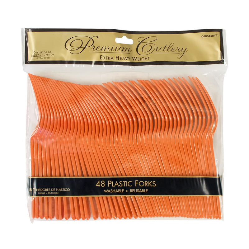 Plastic Forks - Orange (48 PACK)