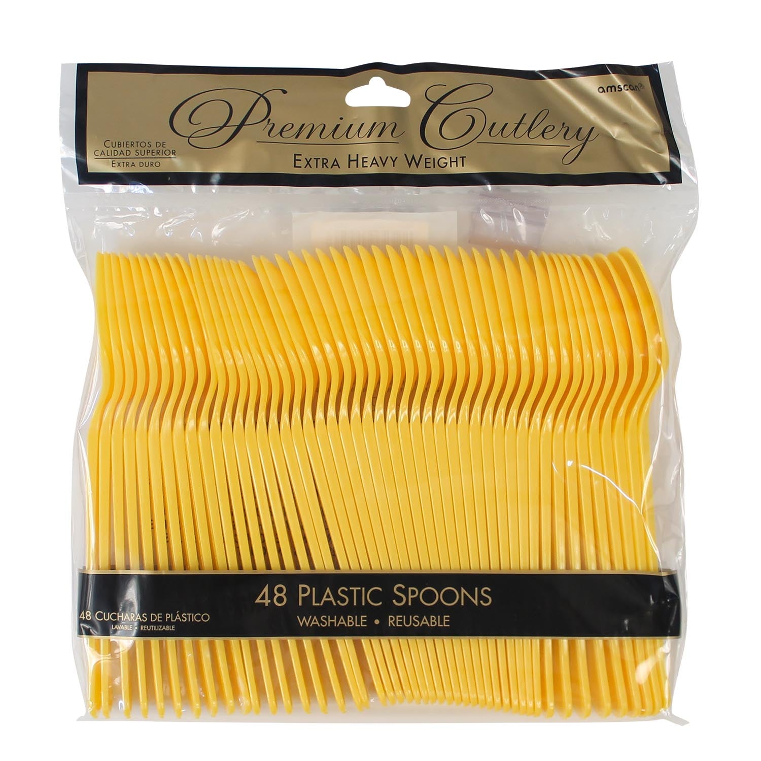 Plastic Spoons Yellow (48 PACK)