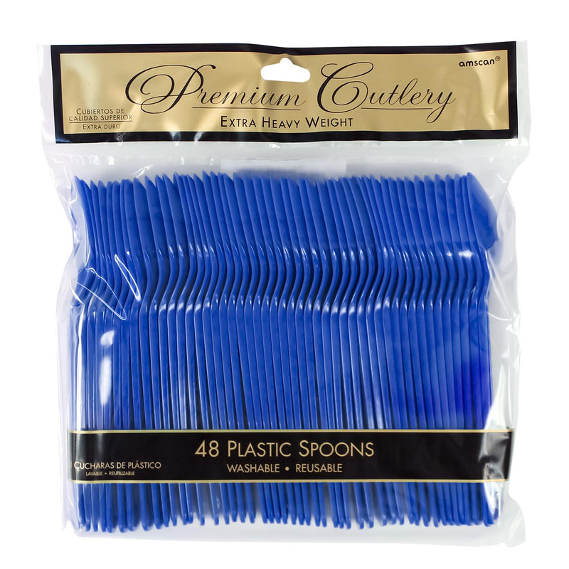 Plastic Spoons - Blue (48 PACK)