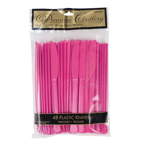Plastic Knives - Bright Pink (48 PACK)
