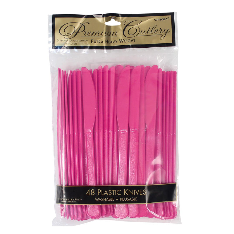 Plastic Knives - Bright Pink (48 PACK)