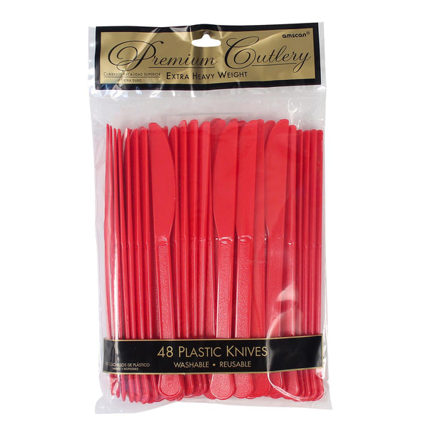 Plastic Knives - Red (48 PACK)