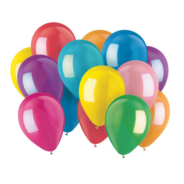 Latex Balloons 9" Assorted Colors (144 PACK)