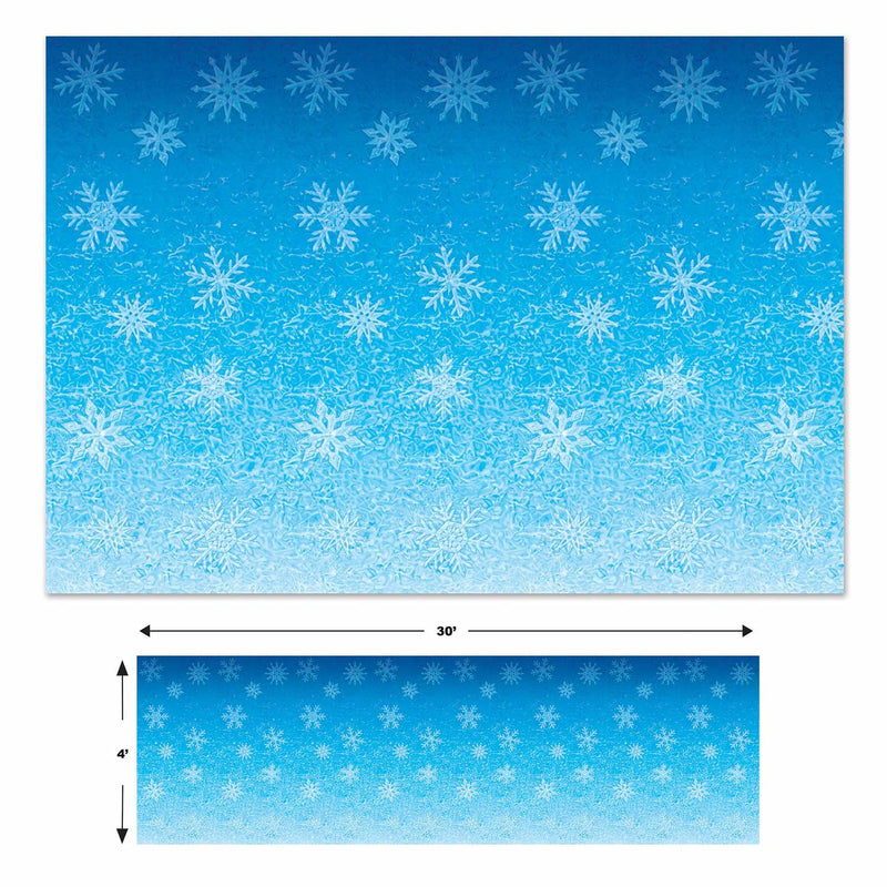 Snowflakes Backdrop 4' x 30'