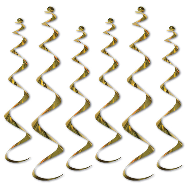Swirl Decorations - Gold 24"-36"