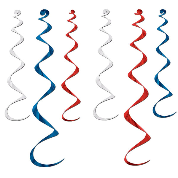 Twirly Whirlys - Red, White & Blue (6 PACK)