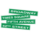 New York City Street Signs Cutouts 24" x 4" (4 PACK)