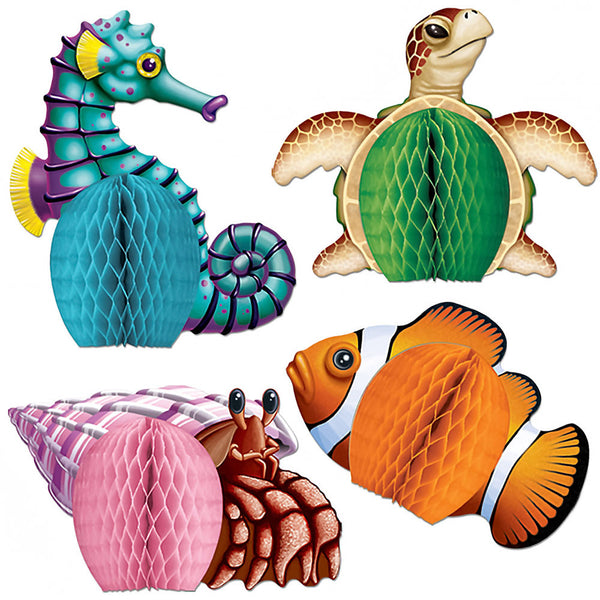 Mini Sea Creature Centerpieces 5-1/2" (4 PACK)