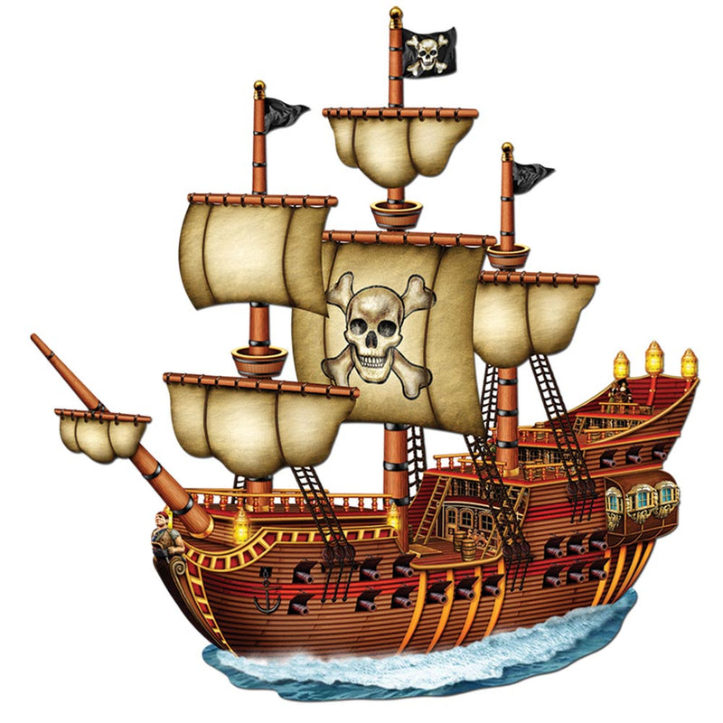 Pirate Ship Cutout 31"