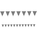 Checkered Pennant Banner 12'