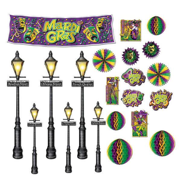 Mardi Gras Props - Signs (18 PACK)