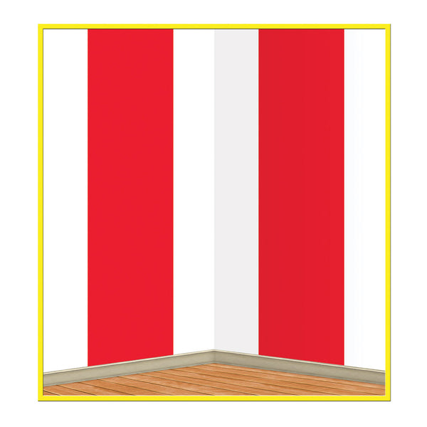 Backdrop - Red & White Stripes 4' x 30'