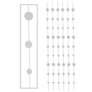 Glittered Dot Stringers - Silver 6'