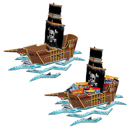 3-D Pirate Ship Centerpiece 25-1/2"