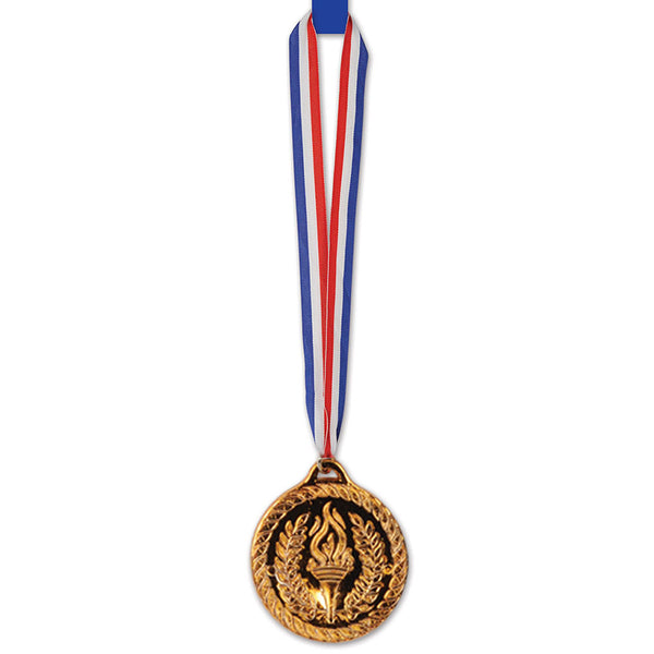 Award Medal On Ribbon - Bronze 4"