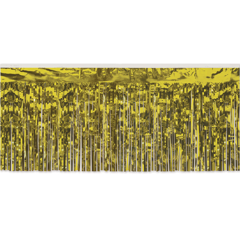 Gold 1-Ply Metallic Fringe Drape 15" x 10'