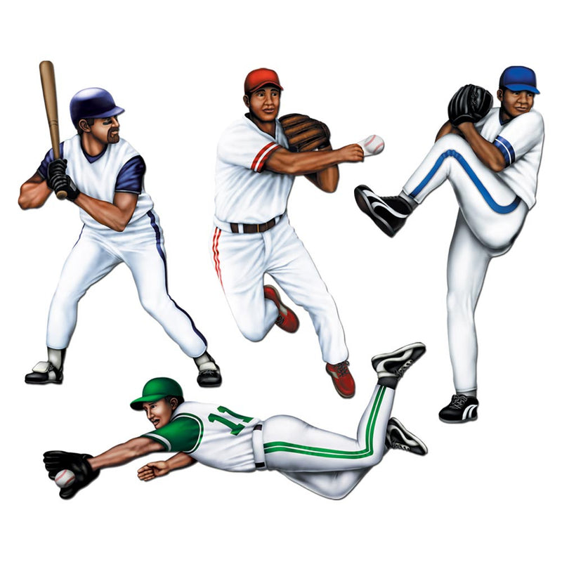 Baseball Players Cutouts 20"