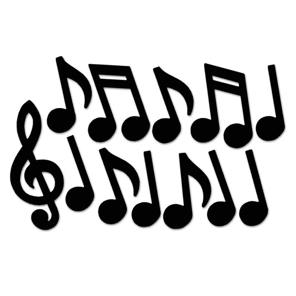 Musical Notes Silhouettes 12" - 21" (12 PACK)