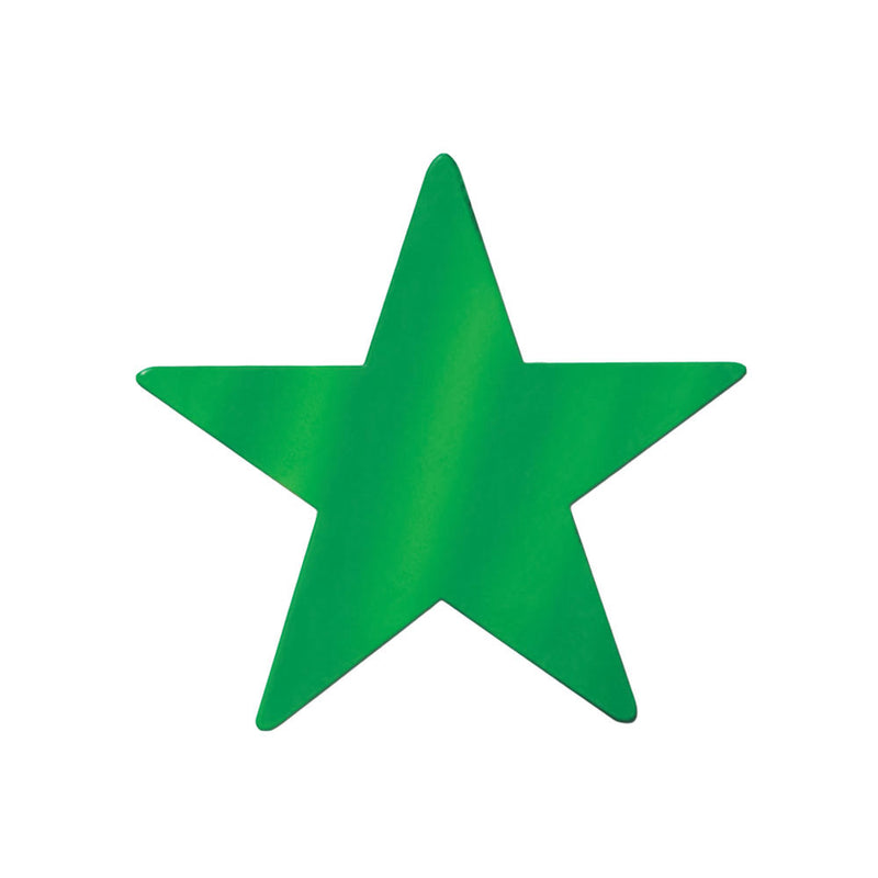 Foil Star Cutout - Green 5"
