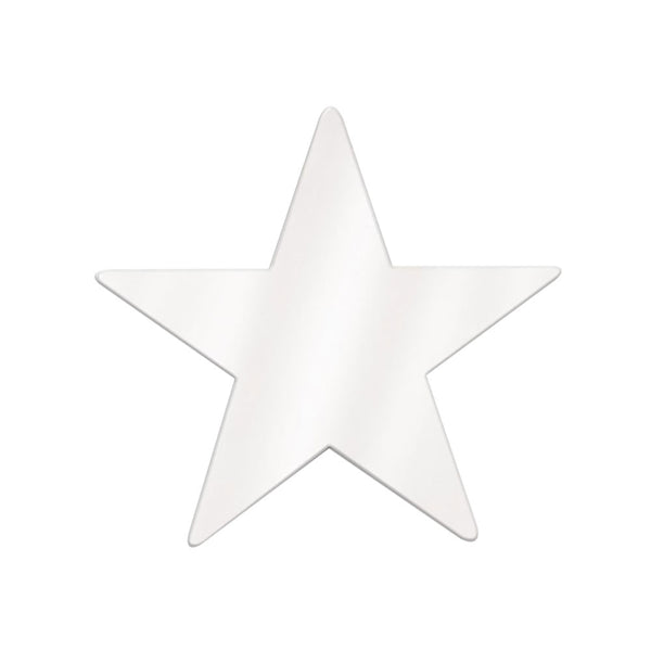 Foil Star Cutout - White 5"