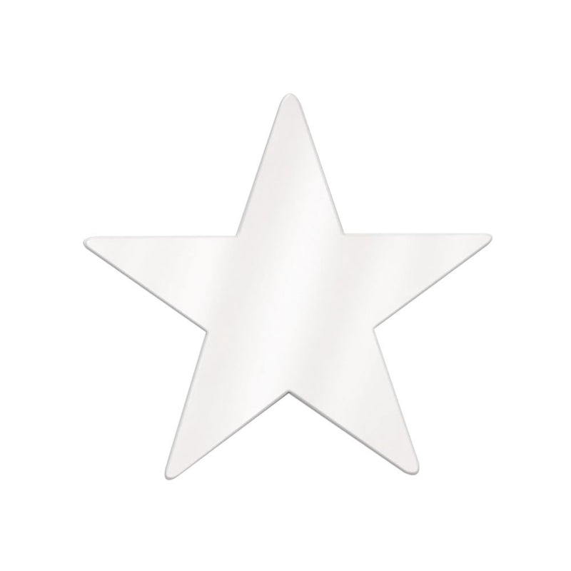 Foil Star Cutout - White 5"