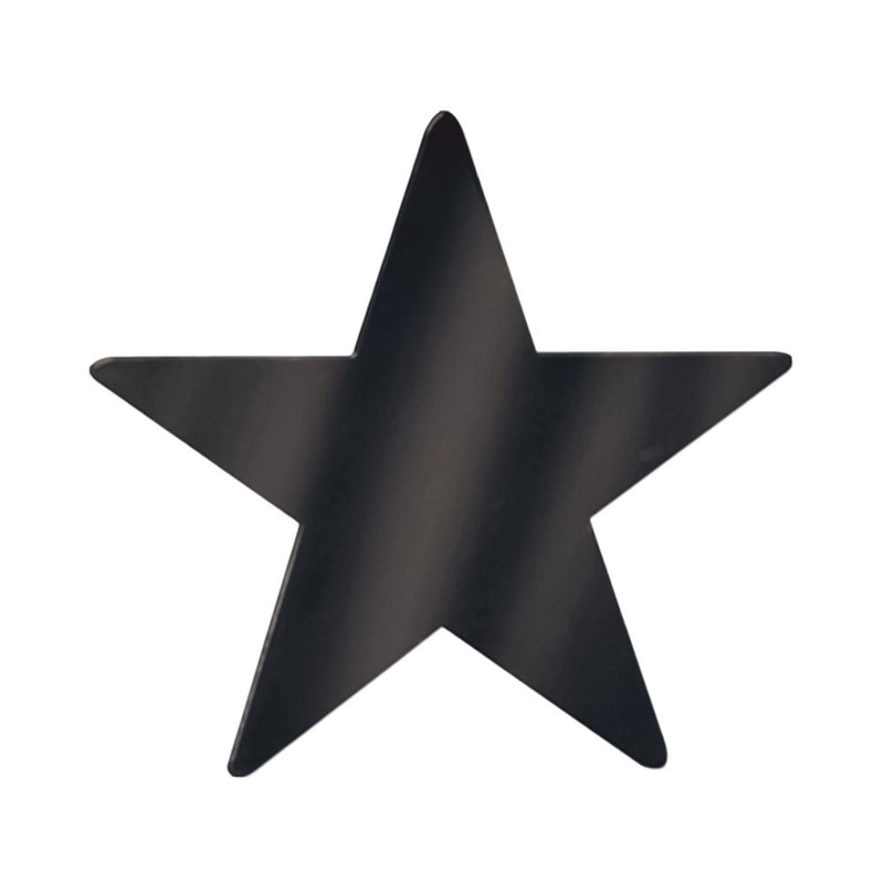 Foil Star Cutout - Black 9"