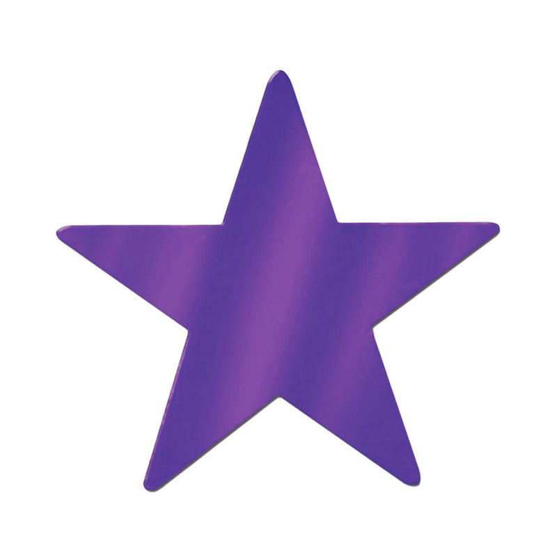 Foil Star Cutout - Purple 9"