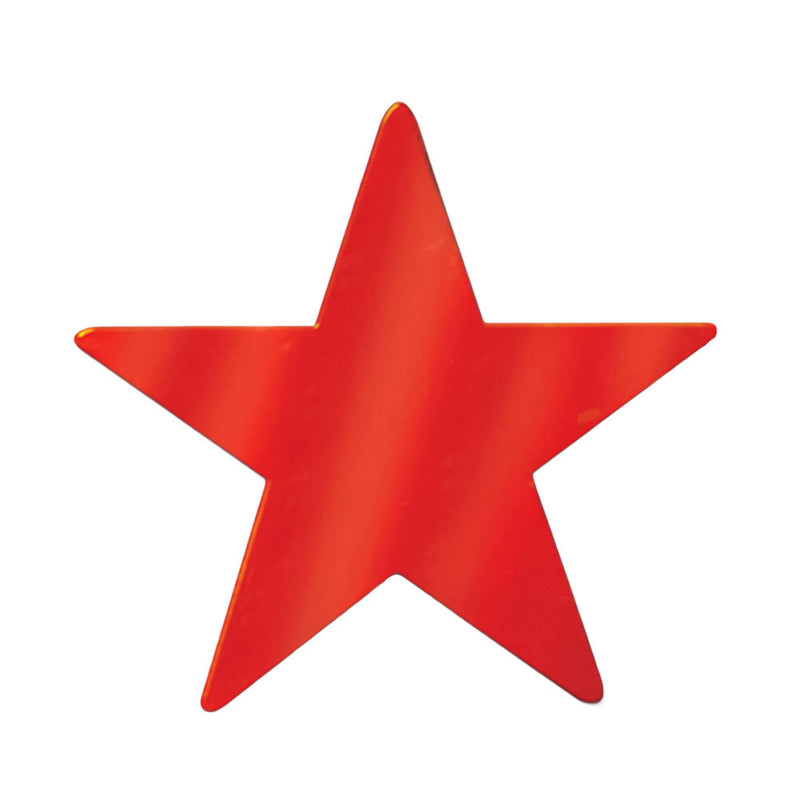 Foil Star Cutout - Red 9"