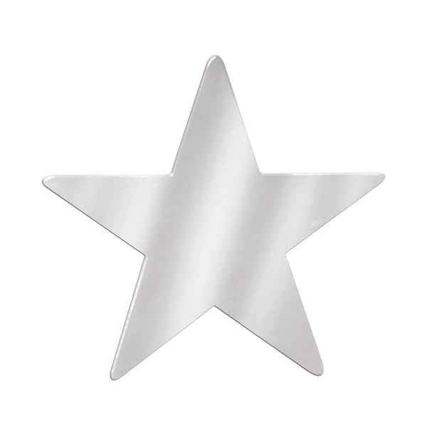 Foil Star Cutout - Silver 9"