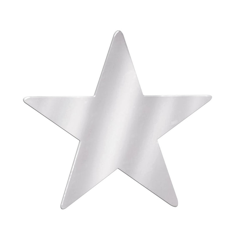 Foil Star Cutout - Silver 9"