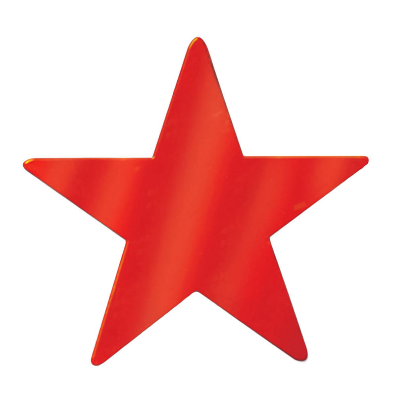 Foil Star Cutout - Red 12"