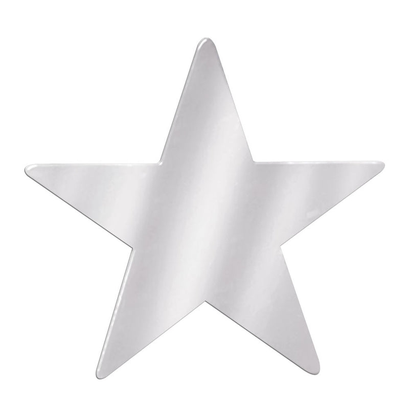 Foil Star Cutout - Silver 12"