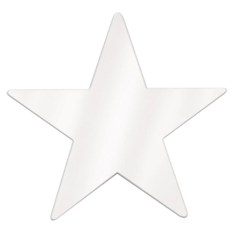 Foil Star Cutout - White 15"