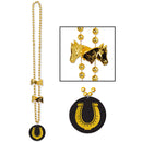 Gold Horseshoe Necklace 36"